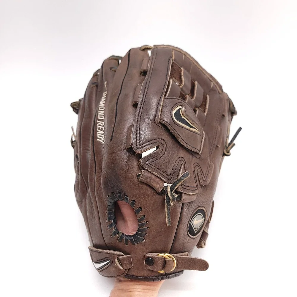 Nike Diamond Ready 13 Inch Baseball Glove Brown Leather GDR1300 RHT Dri-FIT